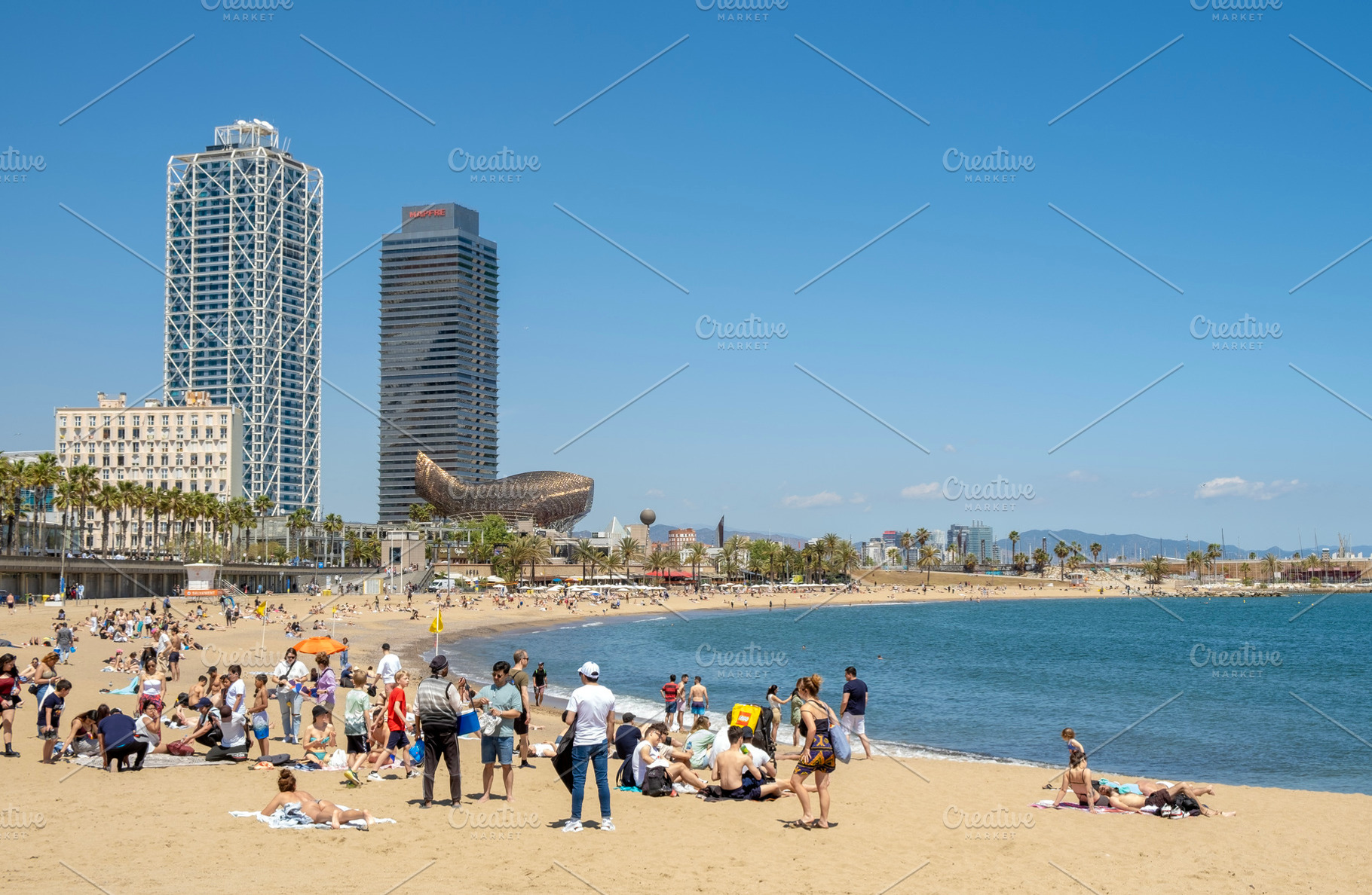 Barceloneta beach in Barcelona, a Sports & Recreation Photo by BOOCYS
