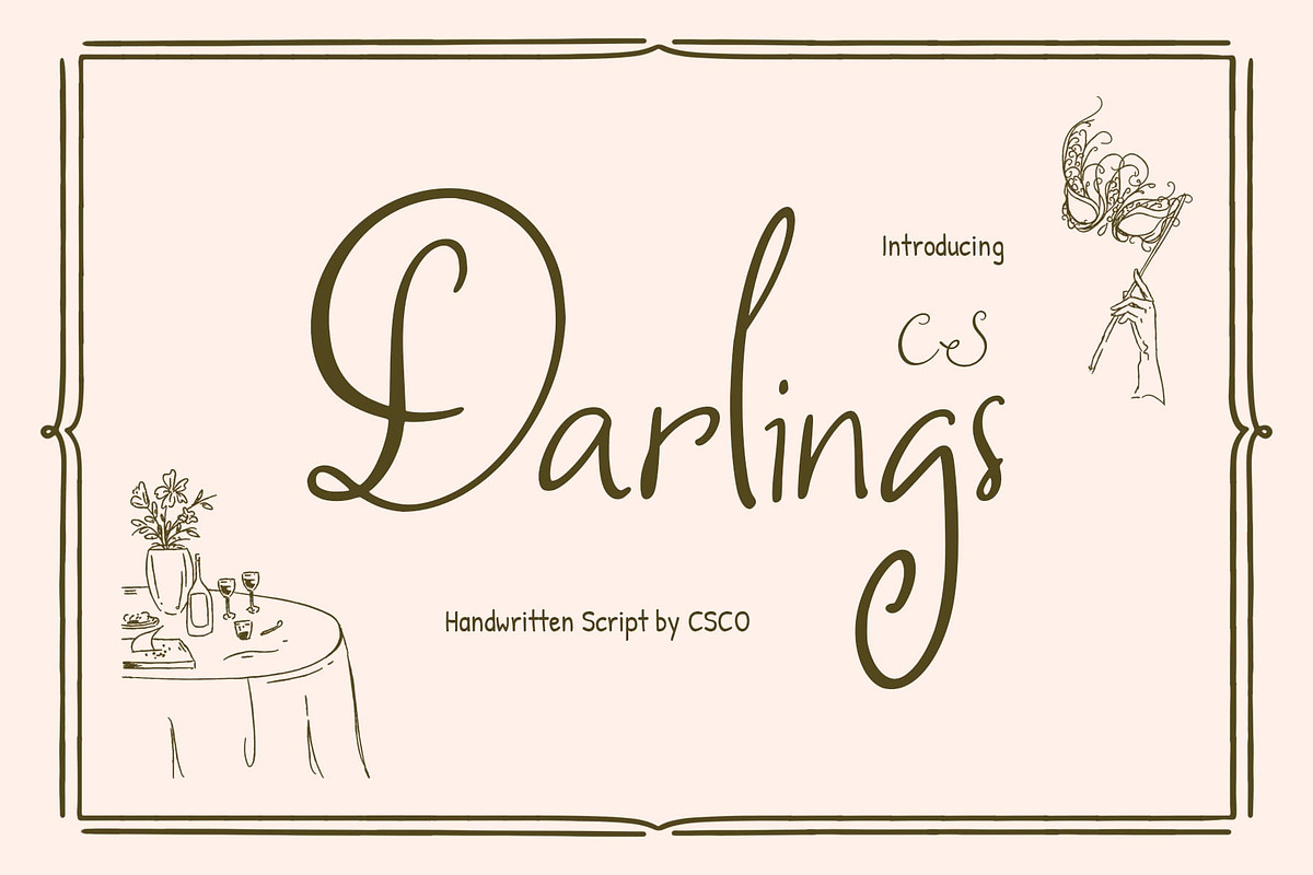 CS Darlings–Handwritten Script Font, a Handwritten Font by Craft Supply Co. (Photo 1 of 8)