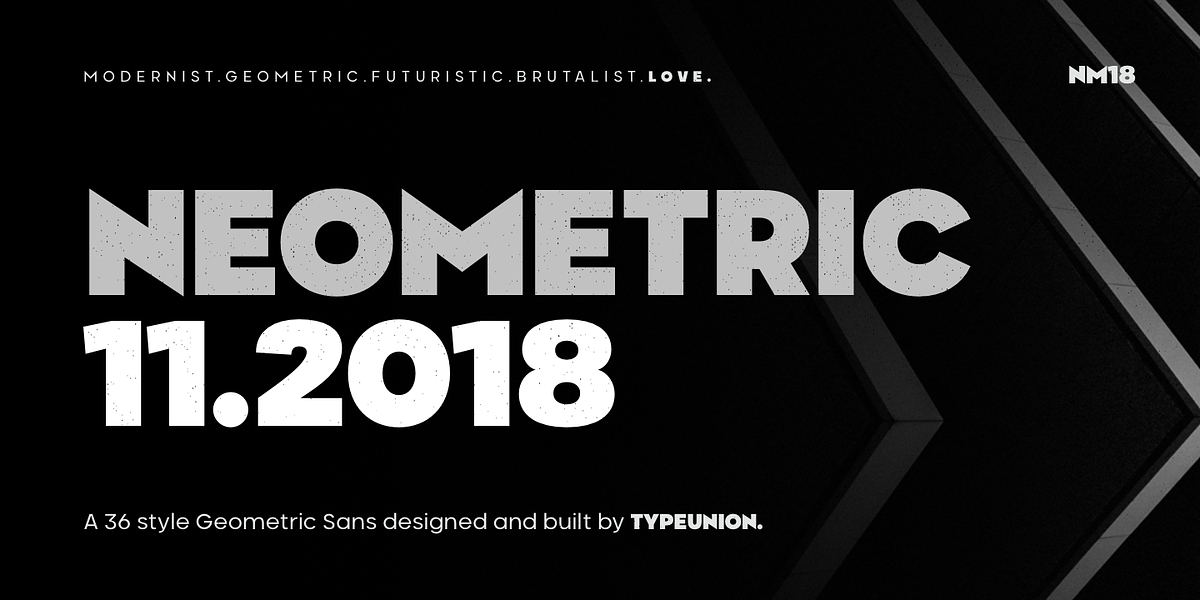 Neometric, a Sans Serif Font by TypeUnion (Photo 1 of 14)