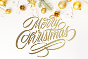 Merry Christmas  vector text, a Poster Template by Anna's Lettering (Thumbnail 3 of 3)