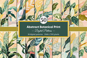 Abstract Botanical Illustrations, a Decorative Illustration by Housui Patterns