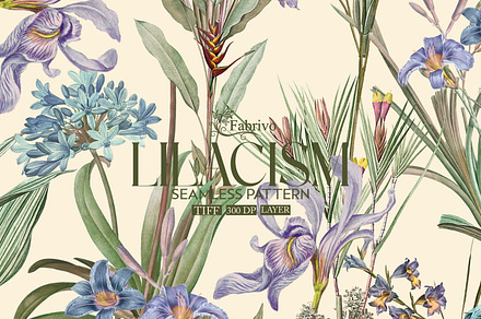 Lilacism Floral Seamless pattern
