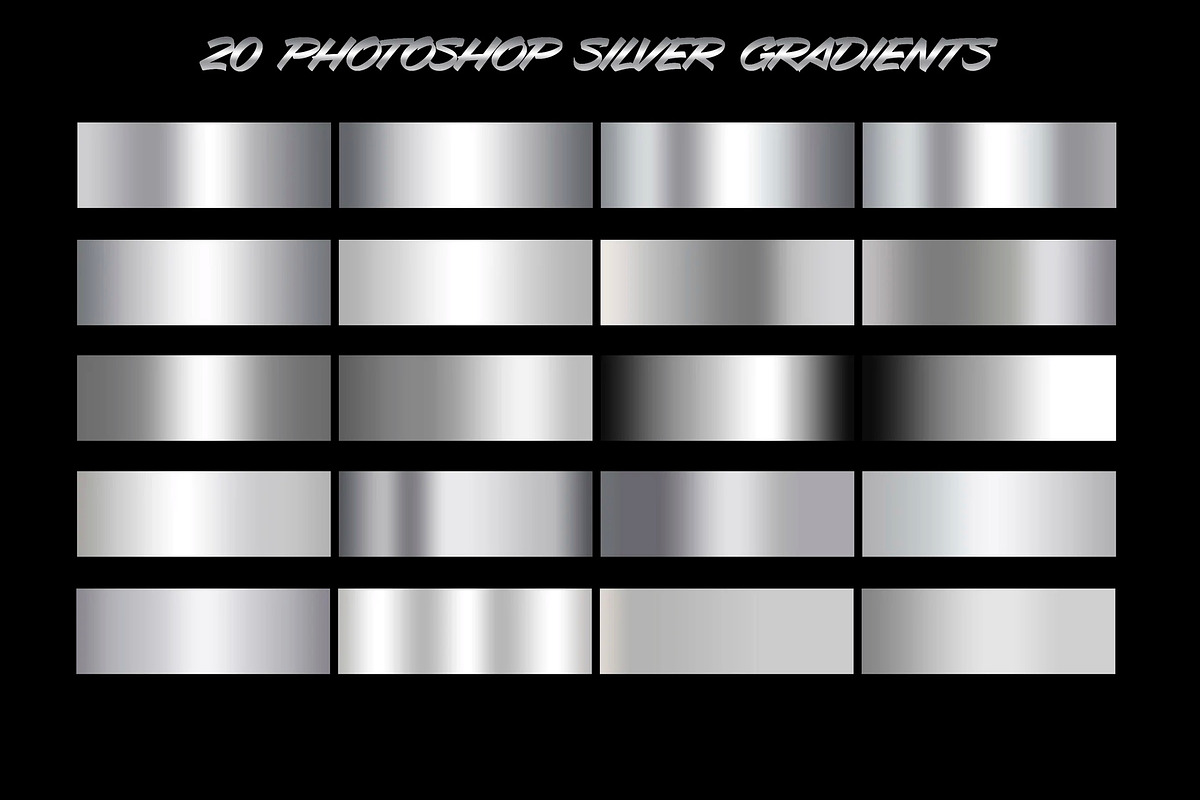 Photoshop white gold gradients, a Gradient Add-On by Illustration Tribe
