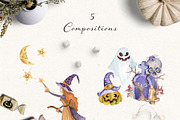Halloween set. Watercolor hand drawn, an Object Graphic by JuliaBadeeva (Thumbnail 4 of 7)