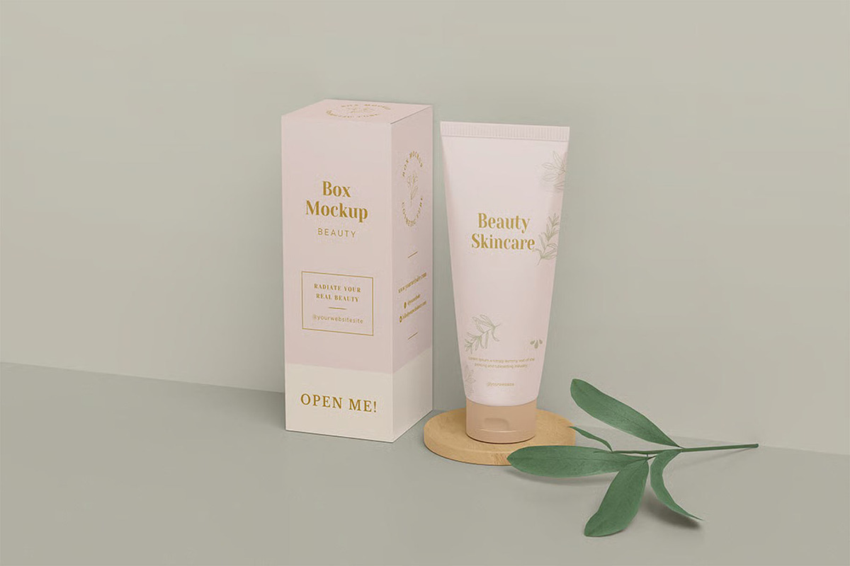 Cosmetic Tube Box Packaging Mockup, a Packaging Mockup by zpackcreative (Photo 1 of 2)