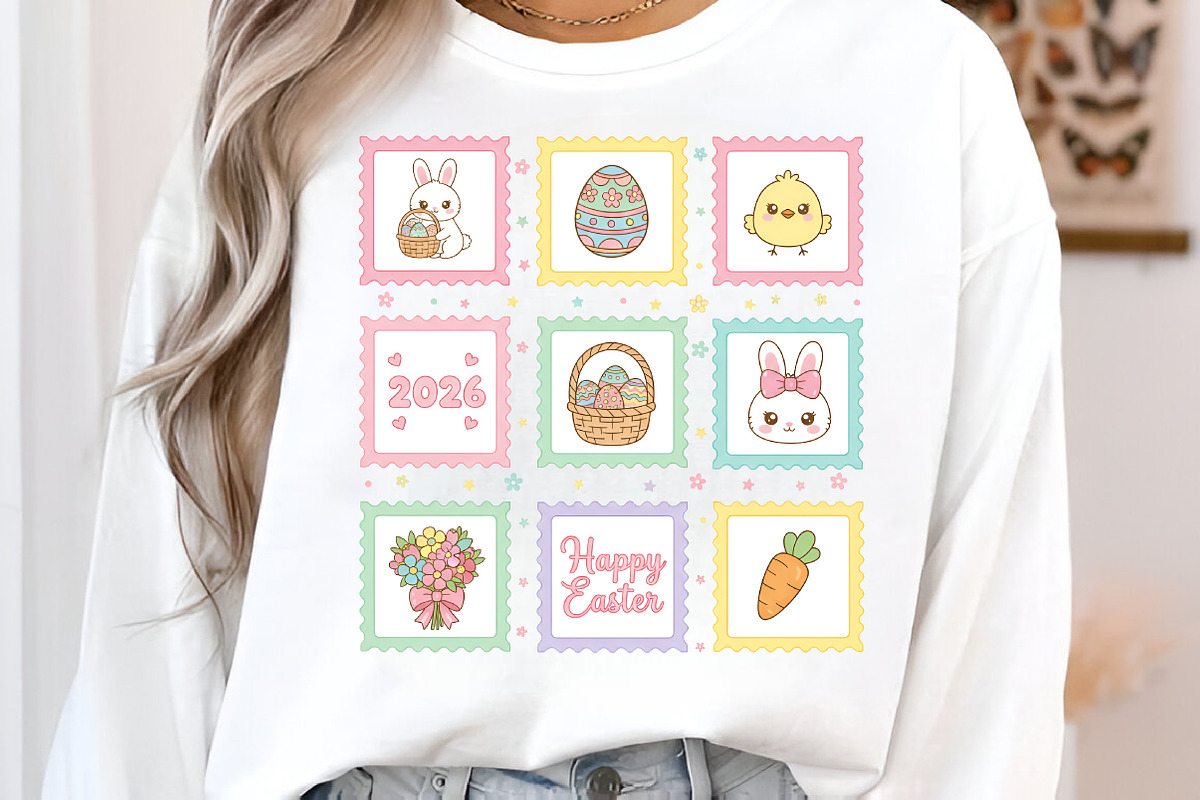 Easter Postage Stamp Sublimation, an Illustration by Libby Wishes (Photo 2 of 6)