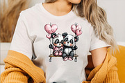 Quirky Valentine's Day Panda Clipart, an Illustration by SVGArt (Thumbnail 5 of 8)