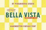 Bella Vista — Vintage Summer Display, a Sans Serif Font by pixelbuddha.net (Thumbnail 1 of 8)
