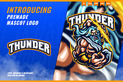 Zeus Thunder God Mascot Esport Logo, a Branding & Logo Template by FNR Graphics (Thumbnail 1 of 5)