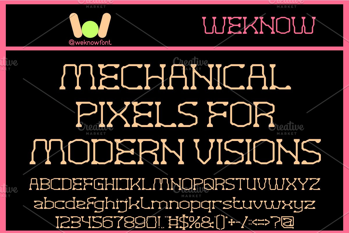 Virtual Graphic font, a Font by weknow (Photo 3 of 8)