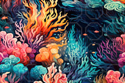 MYSTICAL REEF. Seamless Pack, a Texture Illustration by RefinedFantasyStudio (Thumbnail 7 of 9)