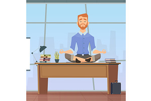 Businessman relaxing. male character, a Finance Illustration by Onyx