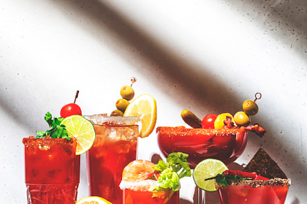 Bloody Mary, Joseph, Caesar and other cocktails variation with t