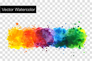 rainbow watercolor splashes, a Texture Graphic by PatapovaVika (Thumbnail 2 of 5)