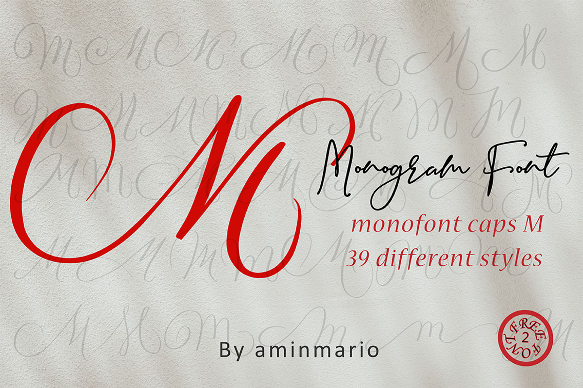MONOGRAM M | Monofont caps M preview 7
