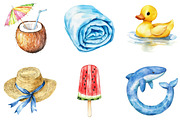 Summer Swimming Clipart, an Illustration by SinaCreation (Thumbnail 3 of 4)