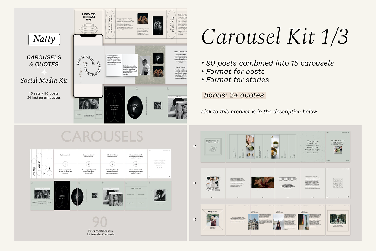 Instagram Carousel Bundle, a Social Media Template by Bonumo (Photo 3 of 24)