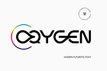 Oqygen - Futuristic Font Logo Brand