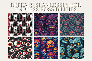 8 Grotesque Glamour Seamless Pattern