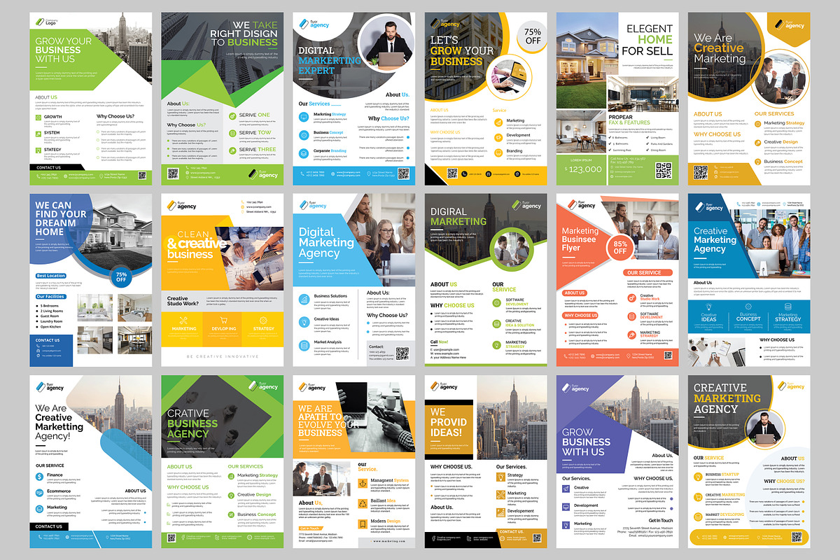 Corporate Business Flyers Bundle, a Flyer Template by evgenystudio (Photo 25 of 27)