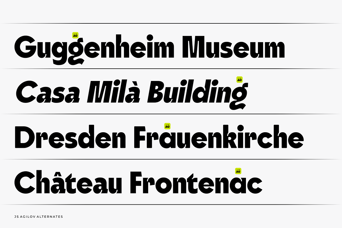 Agilov - A Bold Display Font, a Sans Serif Font by Ainun Jinan (Photo 6 of 9)
