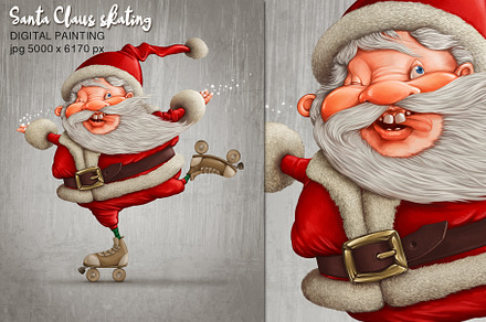 Santa skating