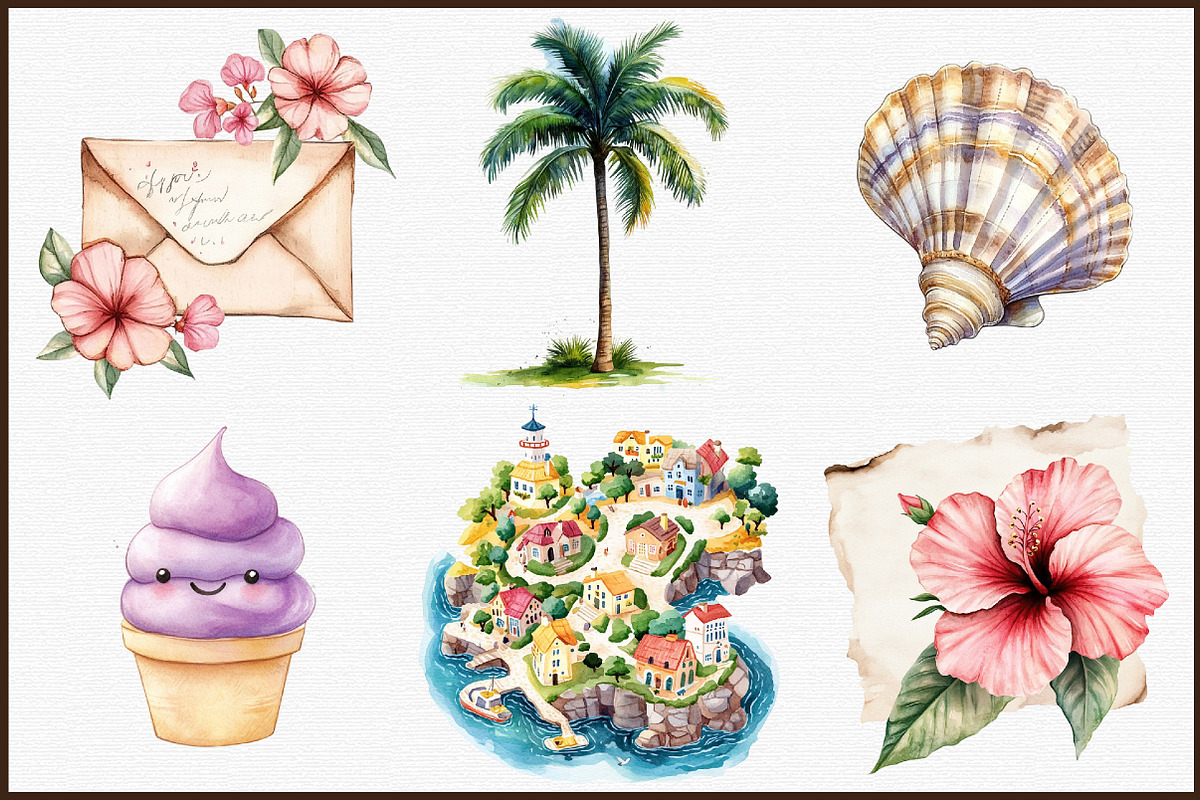 Ephemera Summer Clipart, an Illustration by Sublimation Artist (Photo 3 of 6)