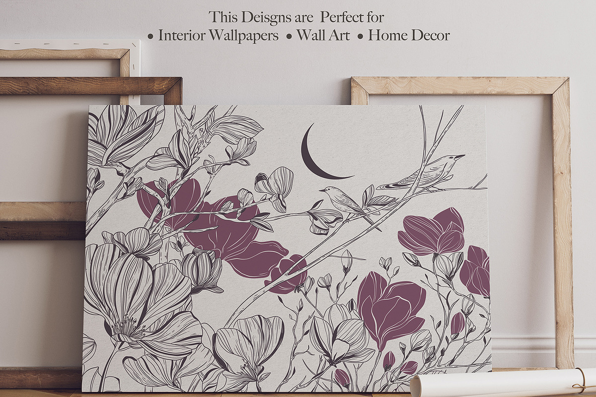 Hand Drawn Wallpaper Cherry Blossom, a Wallpaper Graphic by Nature.Of.Kate (Photo 10 of 11)