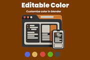 Website 3D Icon Pack, a 3D by baii09 (Thumbnail 4 of 6)
