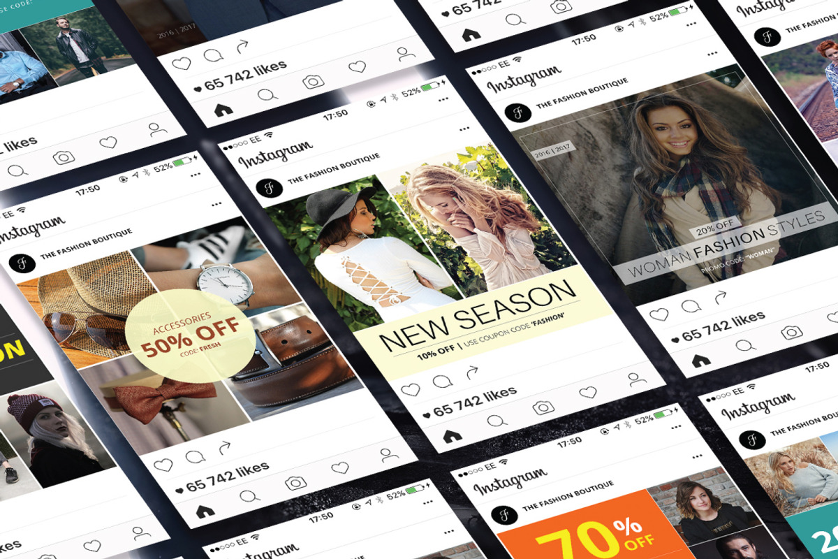 Instagram Posts Templates, a Templates & Theme by Carlos Fernando (Photo 8 of 8)