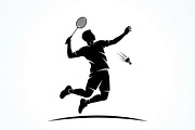 60 Badminton Player Smash Silhouette, a Person Illustration by Amazin_art (Thumbnail 8 of 42)