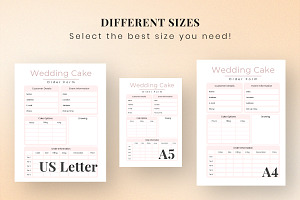 Wedding Cake Order Form Printable