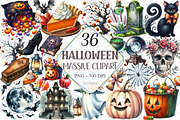 Massive Halloween Watercolor Clipart, a Graphic by designcity5 (Thumbnail 1 of 5)