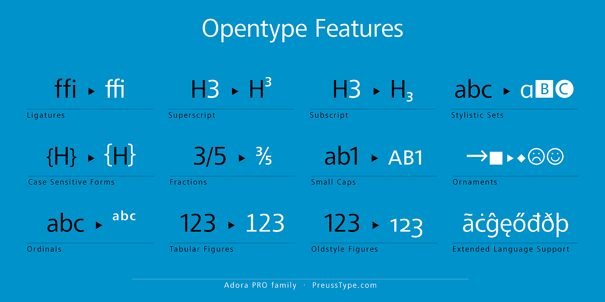 Adora PRO, a Sans Serif Font by preussTYPE (Photo 7 of 40)