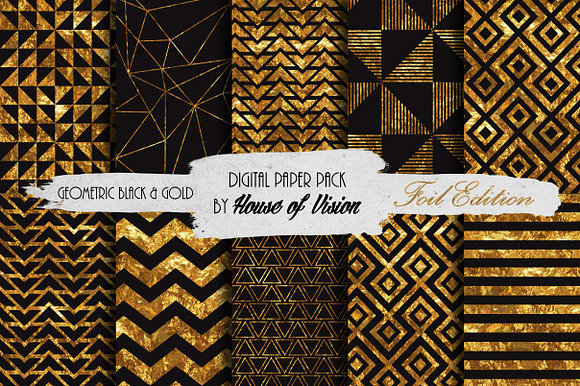 Geometric Blk and Gold Pack preview 4