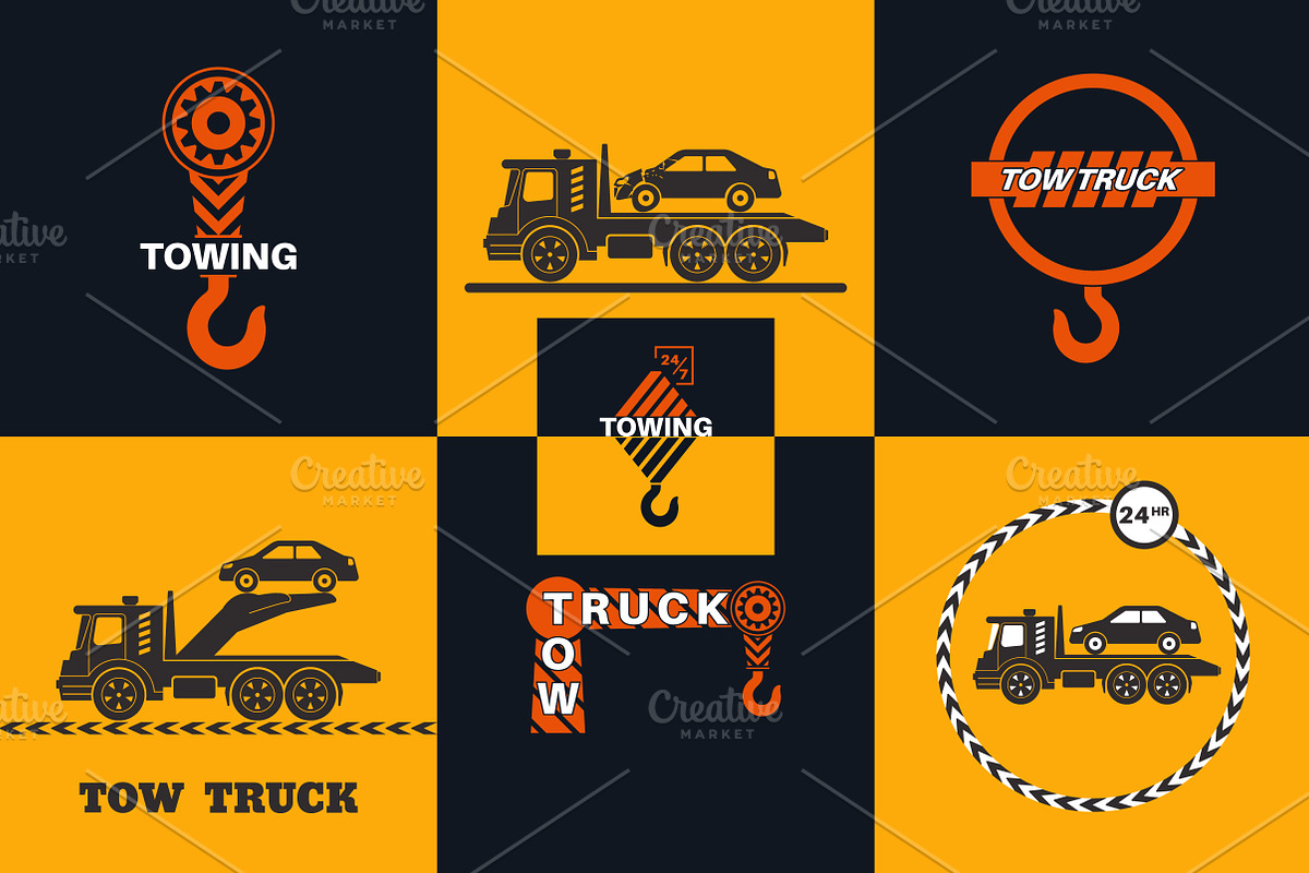 Set of tow truck concepts, an Icon by pattern shop