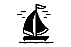 Sailing ship solid icon, a Solid Icon by Creative priyanka