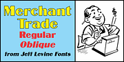 Merchant Trade JNL, a Font by Jeff Levine Fonts (Thumbnail 1 of 5)