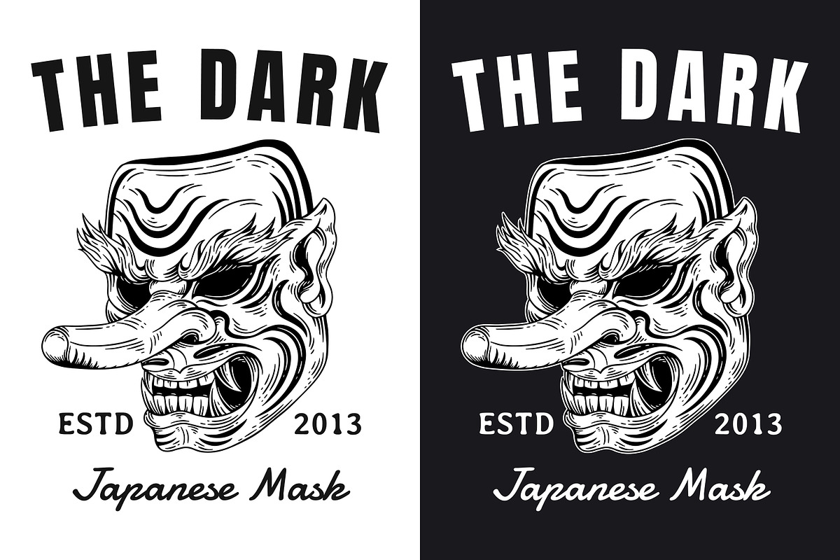15 Set Japanese Demon Mask Skull, an Illustration by Morspective (Photo 15 of 17)