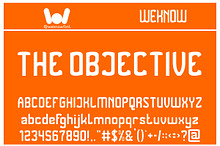 The objective font