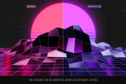 Retro Landscape Kit, an Object Graphic by MiksKS (Thumbnail 3 of 18)