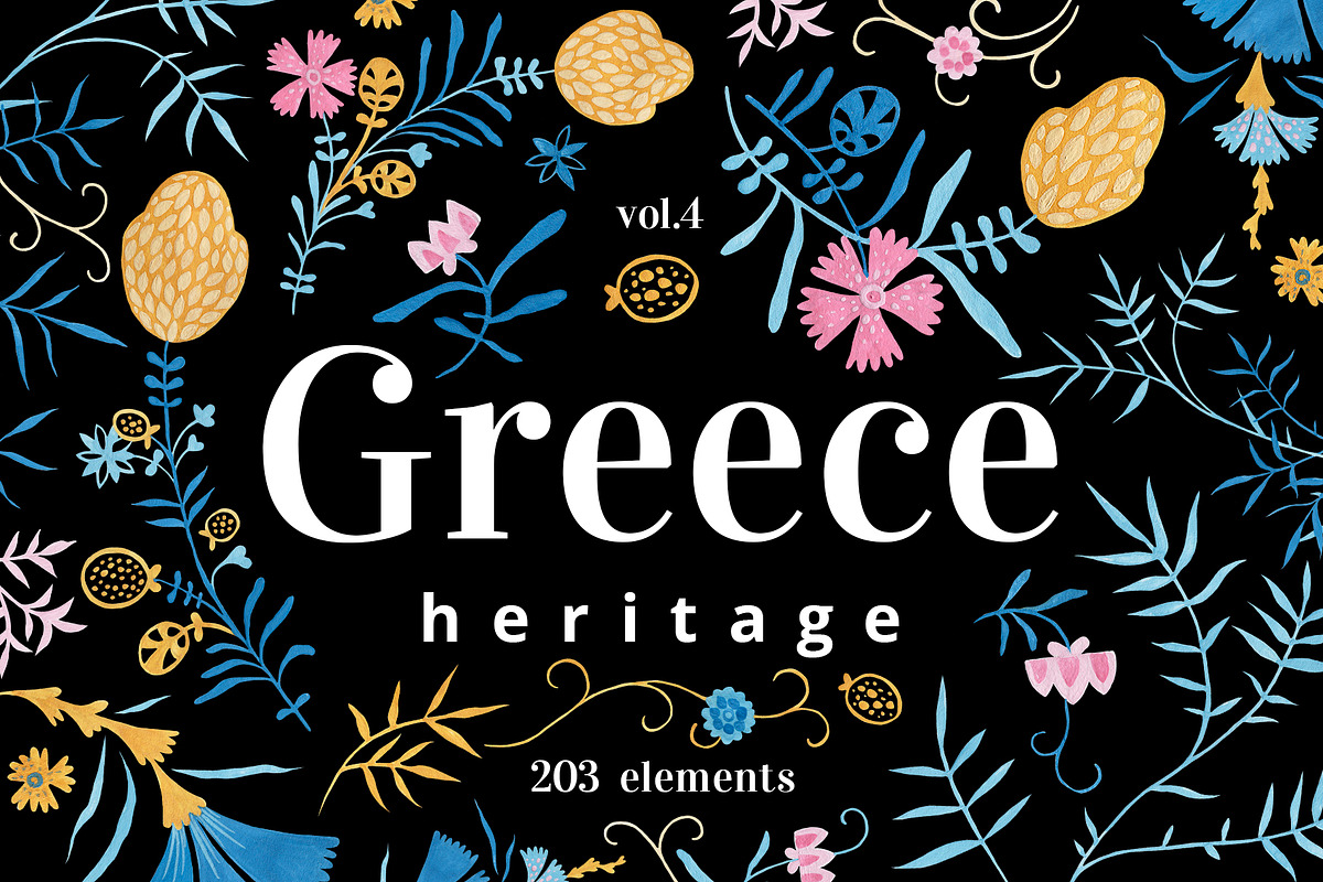 Elegant Middle Ages floral ornament, a Decorative Illustration by Folkheart (Photo 1 of 9)