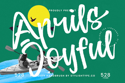Aprils Joyful Modern Handbrush Font