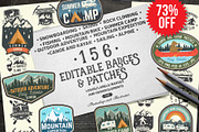 156 Editable Badges and Patches, a Branding & Logo Template by sivVector (Thumbnail 1 of 7)