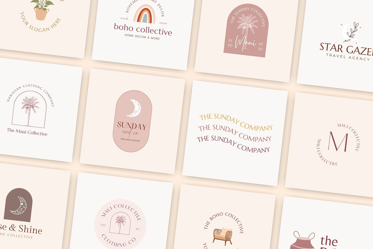 Canva Logo & Brand Board Templates, a Branding & Logo Template by Fallon Gerst (Photo 4 of 10)