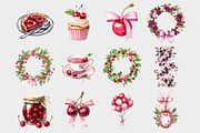 Watercolor Coquette Cherry Clipart, a Seasonal Illustration by Design Market (Thumbnail 3 of 4)