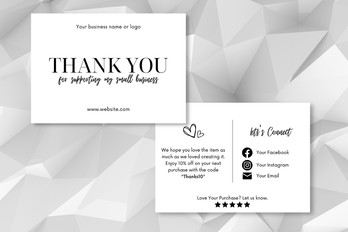 Thank You Card Canva Template, a Card Template by Visual Designs (Photo 3 of 3)