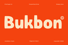 Bukbon - Bold Display Font