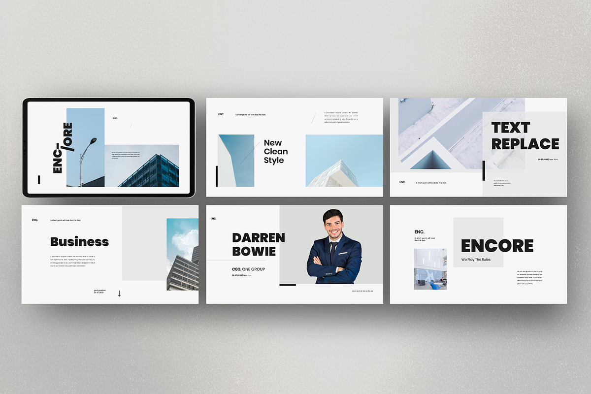 ENCORE - Minimal Clean Powerpoint, a Presentation Template by Dirtytemp Studio (Photo 7 of 8)