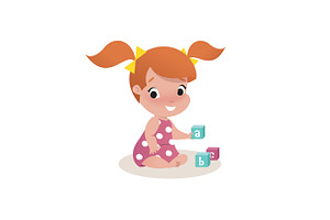 little girl child illustration